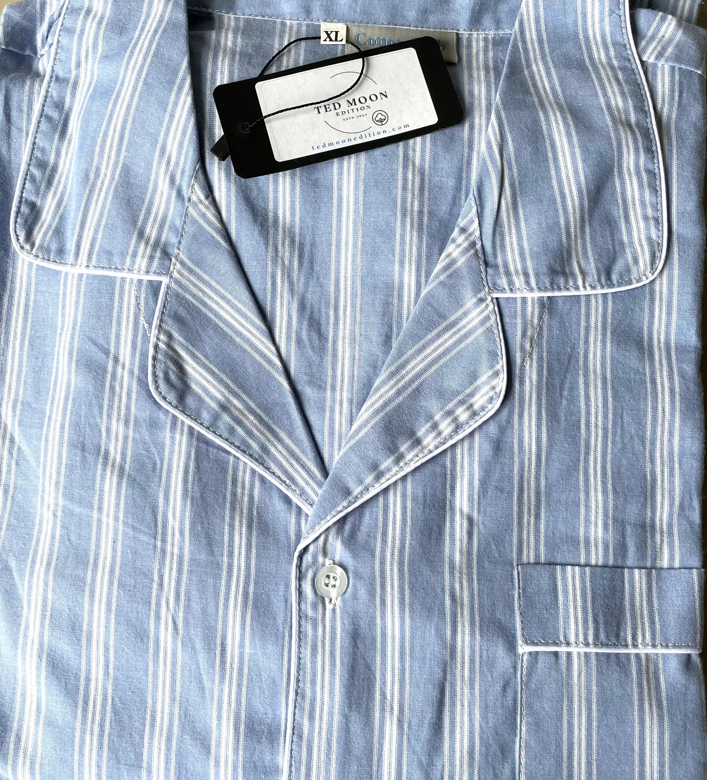 Pure cotton pj set in long pants long sleeves for men and women extra large size