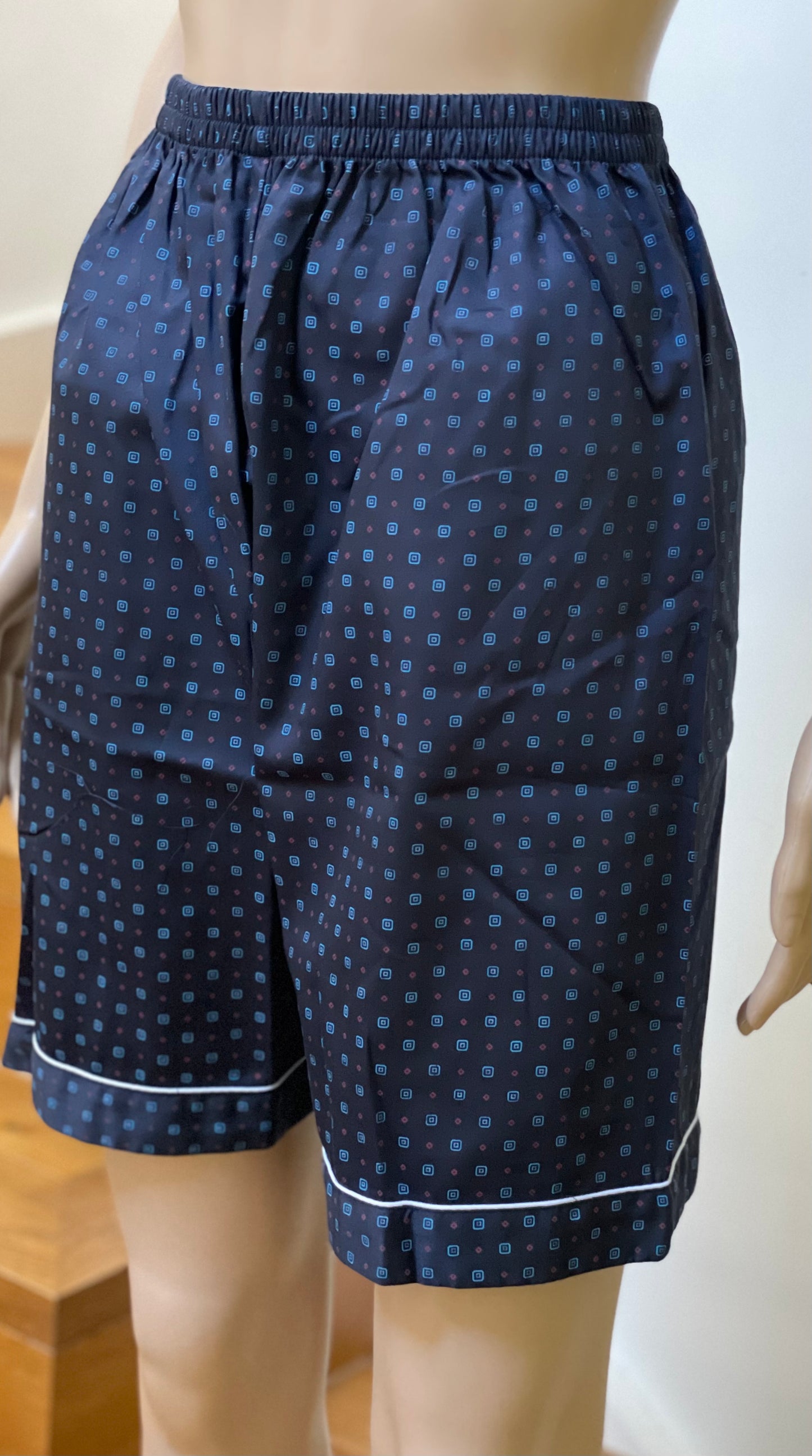 shorts pj with elastic waistband for ultimate comfort, midnight blue XL size