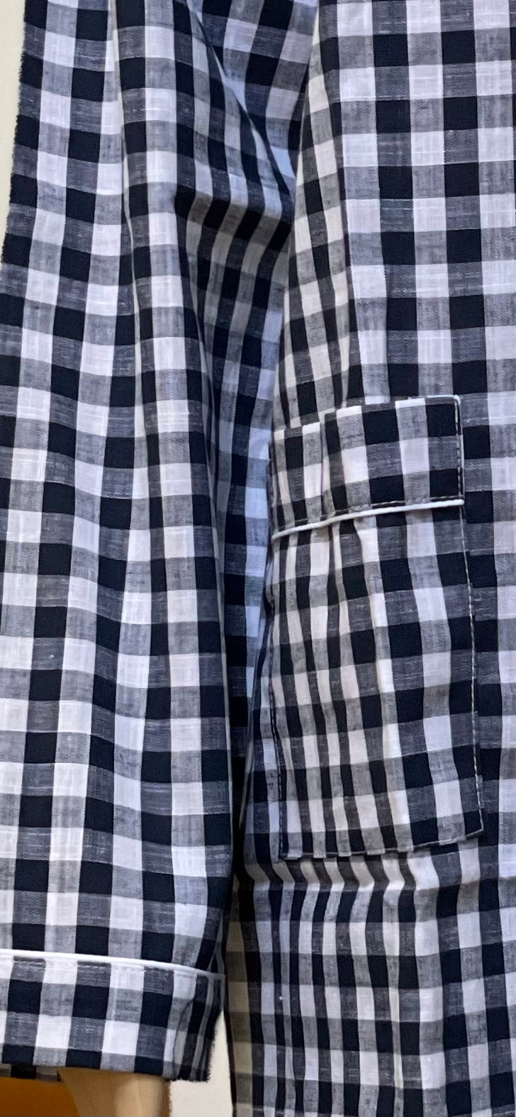 Long sleeves cotton pajamas with pockets for unisex men and women