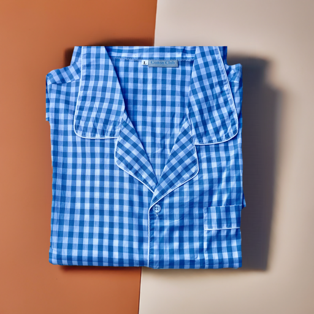Folded long pants cotton pjs for men or women