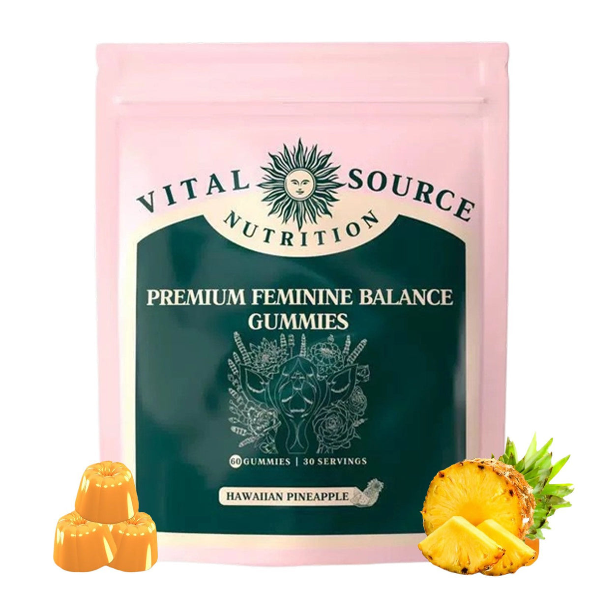 Women’s Balance & Wellness Gummies – Magnesium, Chlorophyll & Moringa | 60 Gummies