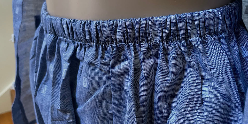Closeup view of the long pants pajamas with elastic waistband for 16-17yrs boy or girl