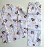 Long pants cotton pajamas white with Minions for boy or girl