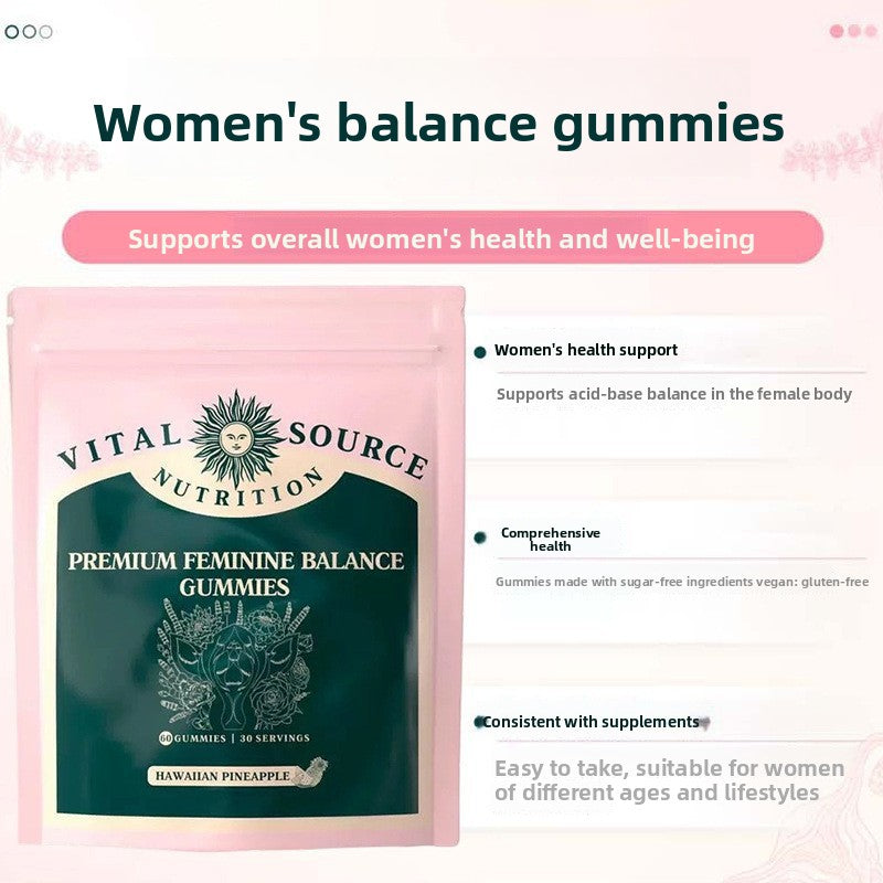 Women’s Balance & Wellness Gummies – Magnesium, Chlorophyll & Moringa | 60 Gummies