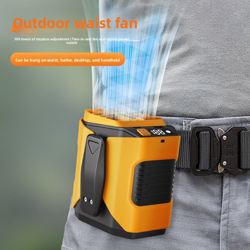 Portable USB Rechargeable Waist Hanging Fan
