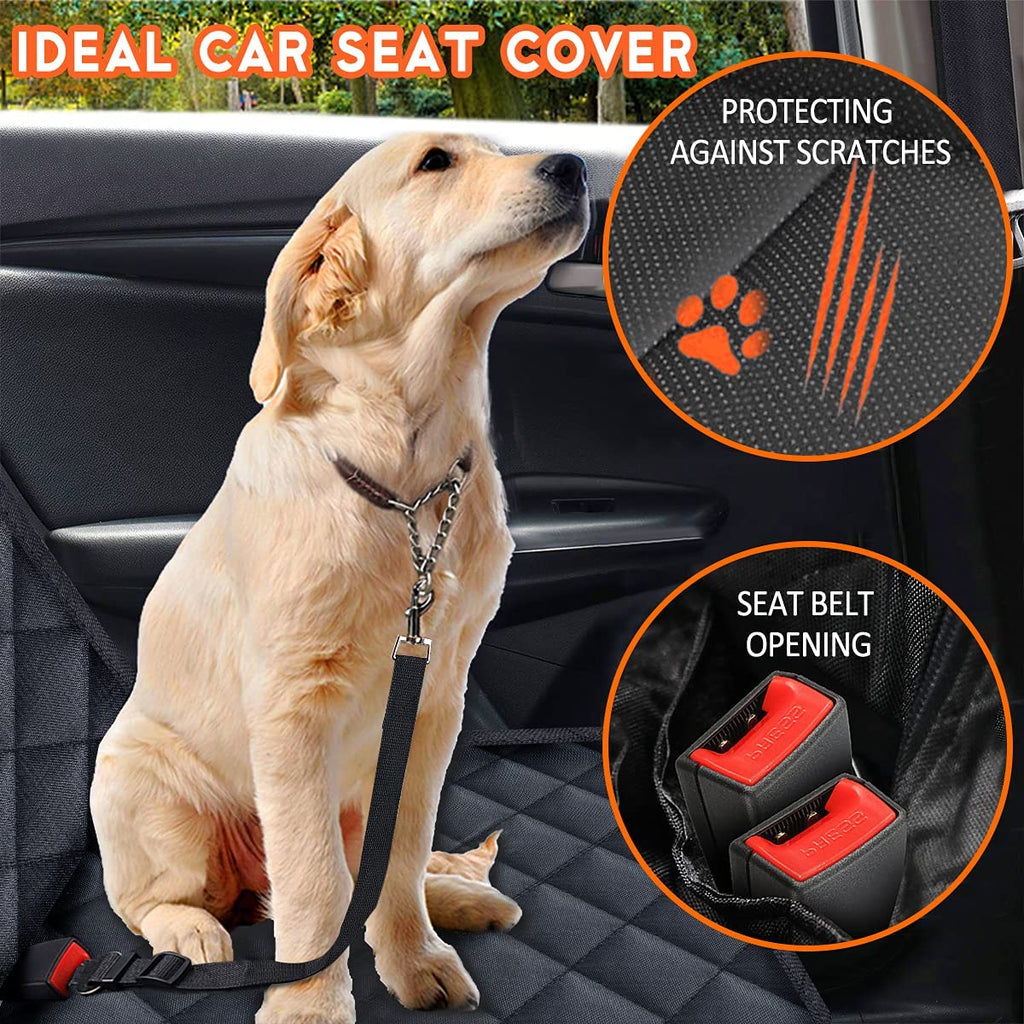 Waterproof Dog Car Seat Cover | Non-Slip Back Seat Protector for Cars, SUVs & Trucks – Black