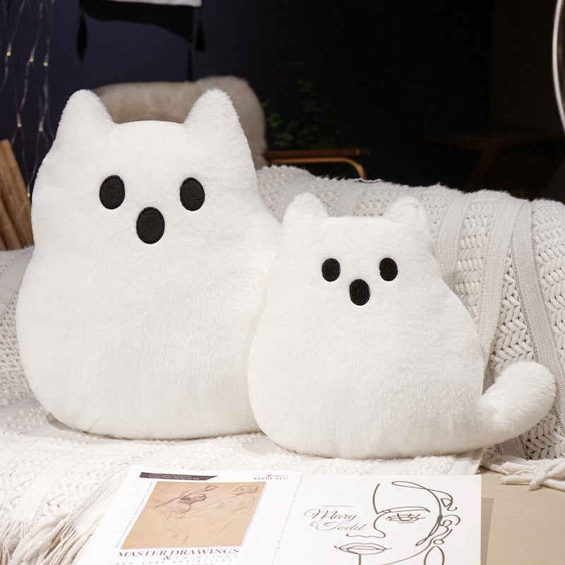 Halloween Plush Ghost Cat Pillow Doll