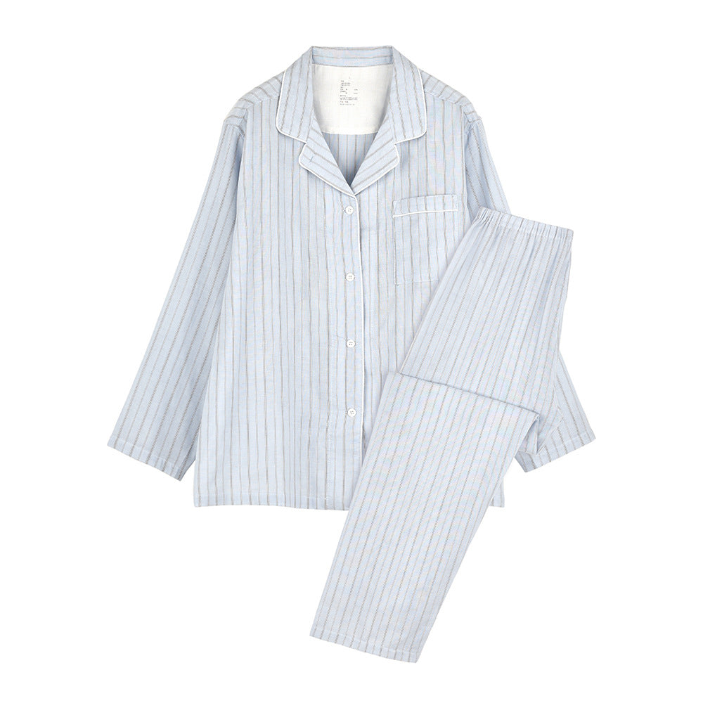 Japanese-Inspired 100% Cotton Gauze Pajama Set – Men & Women