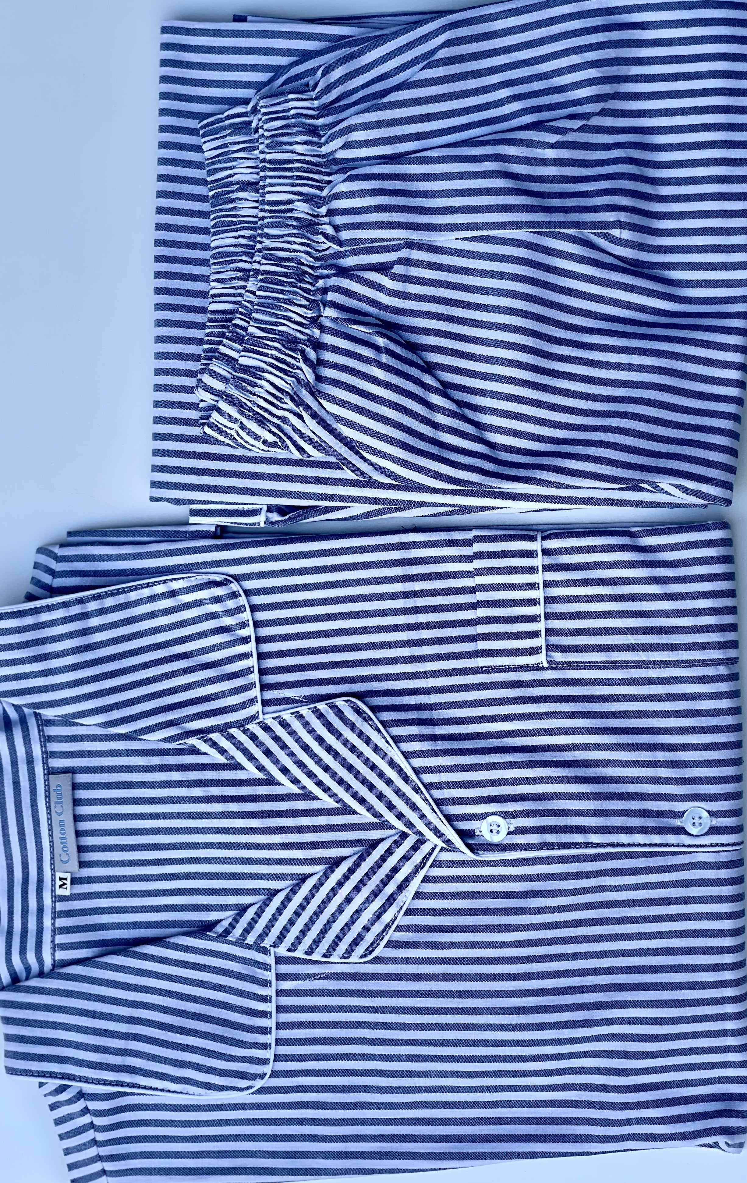 men or women royal blue cotton pajamas short set, medium size