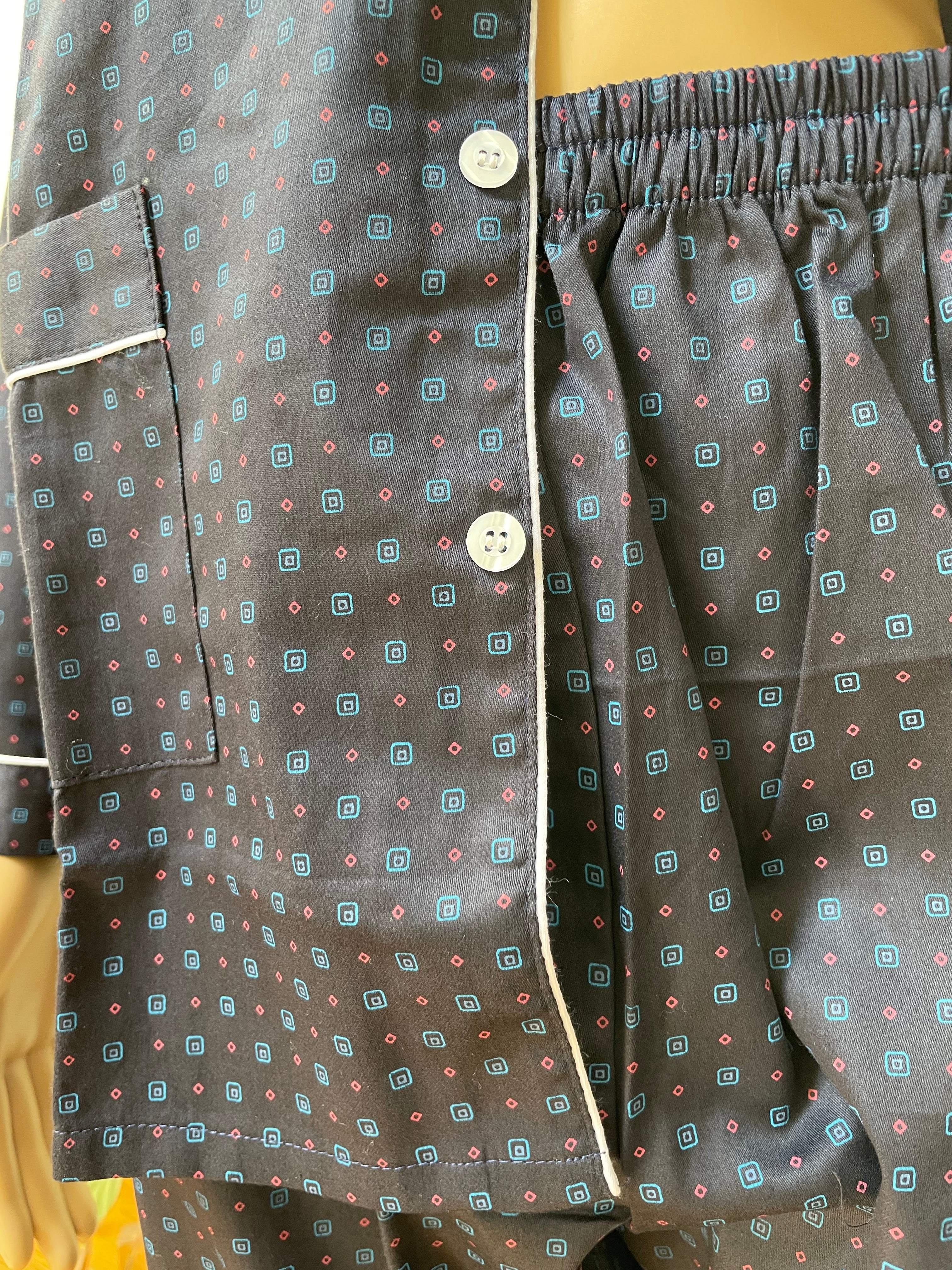 comfy long pants pajamas for men or women small size in dark blue