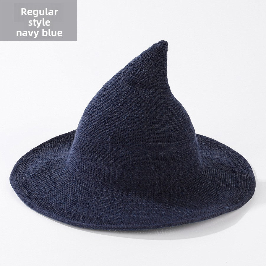 Cotton witch hats for Halloween in navy blue colour