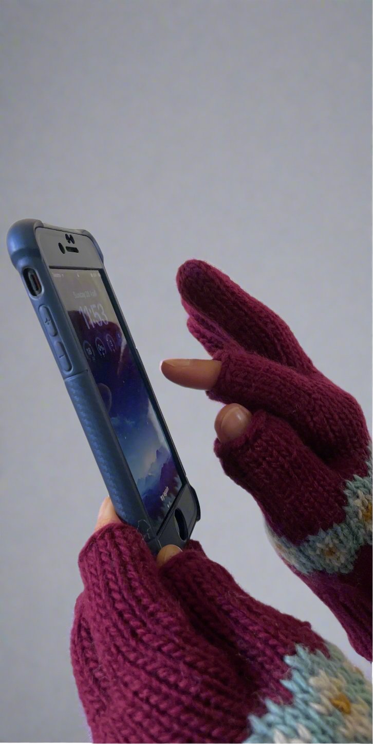 wool gloves for mobile phones 