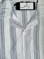 15-16yr kids cotton PJ set- Classic Grey Stripe on Cream