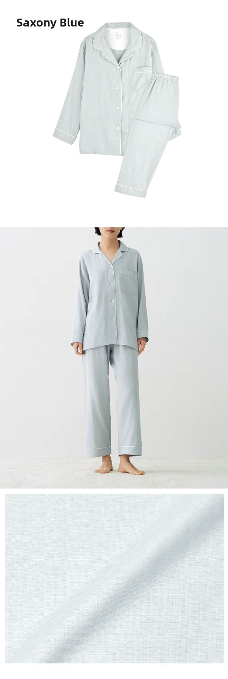 100% cotton pajama set for adults