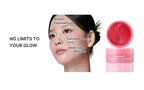 Cosmetic product with text on a white background