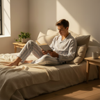 Long pants cotton pajamas for teens and young adults for lounging or sleeping