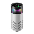 Compact car air purifier with aromatherapy tablet