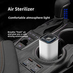 Compact USB car air purifier with negative ion technology and replaceable filter