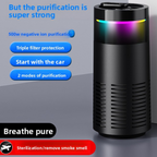 Compact car air purifier for odor control and small vehicle spaces