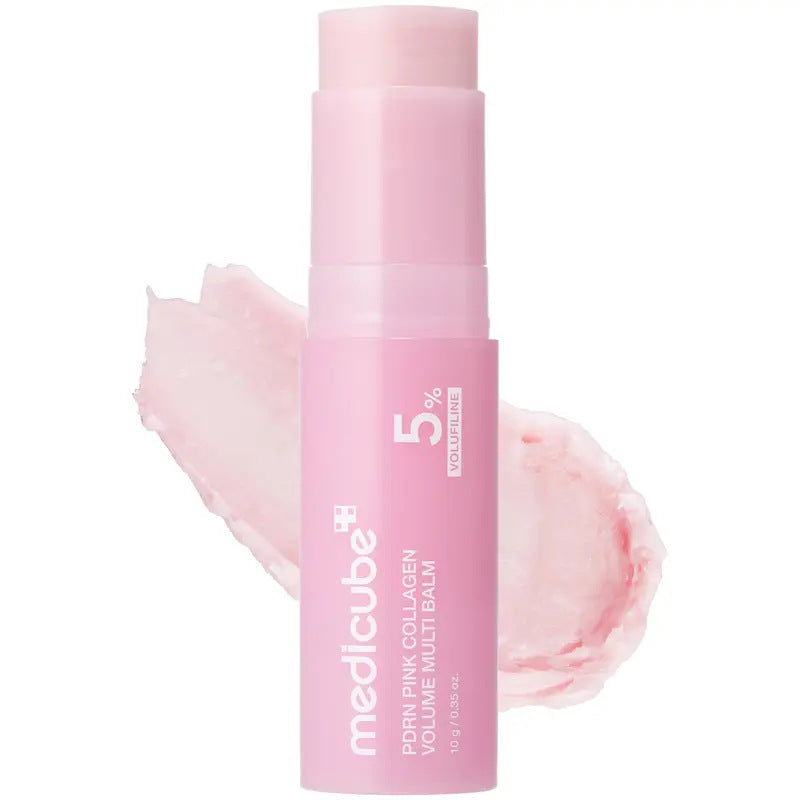 Pink balm with 'Medicube' branding on a white background