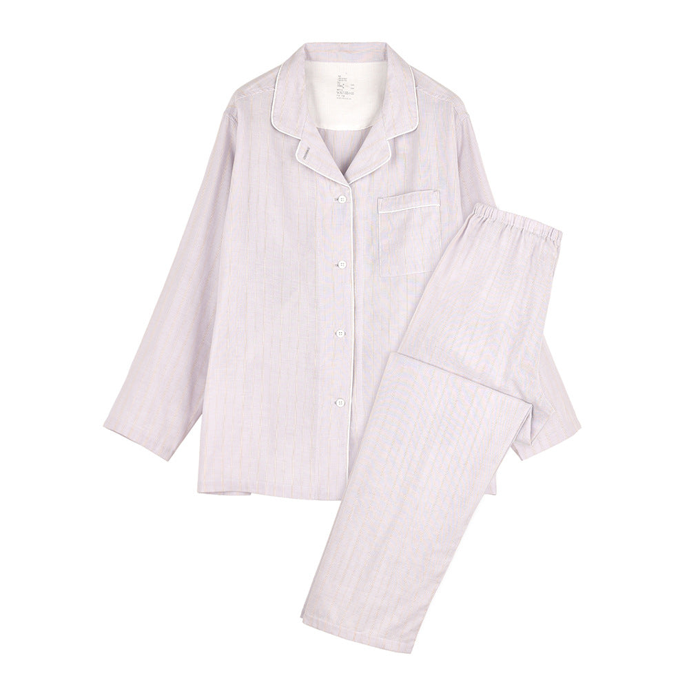 Japanese-Inspired 100% Cotton Gauze Pajama Set – Men & Women