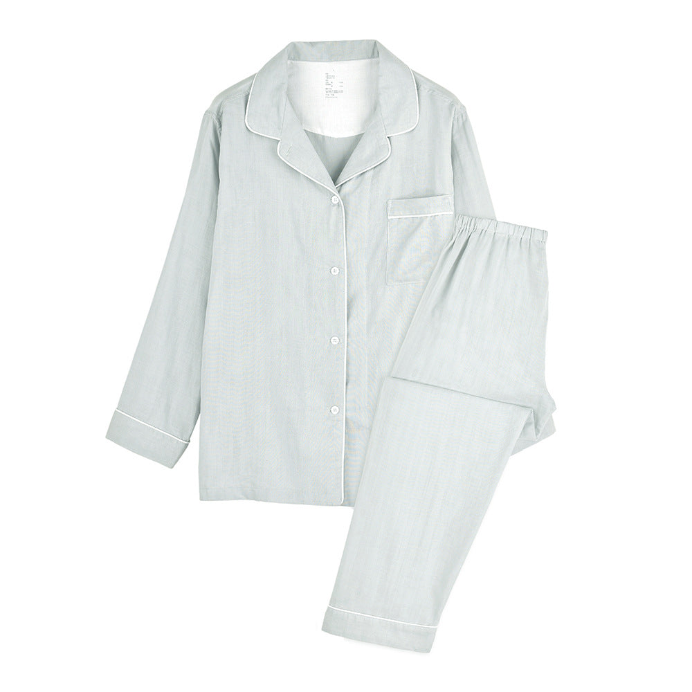 Japanese-Inspired 100% Cotton Gauze Pajama Set – Men & Women