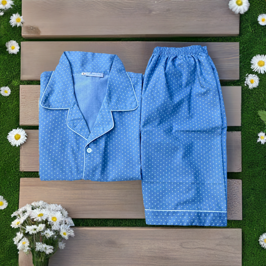 Shorts & comfy cotton pajamas  in skyblue for men or women small size