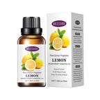 Mejisoo lemon aromatherapy essential oil bottle and packaging on a white background