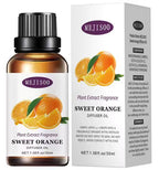 Bottle and box of Mejisoo Sweet Orange diffuser oil on a white background